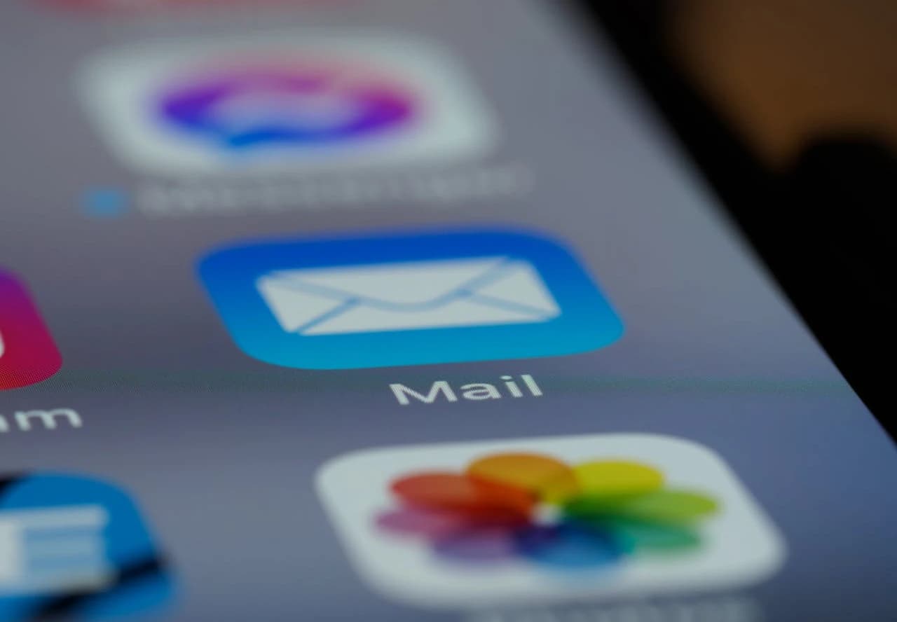 An email compose window with a microphone icon, suggesting an email being written by voice